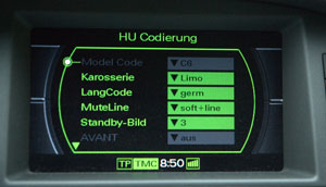 Headunit Codierung beim Audi MMI