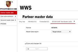 Porsche World Warranty System